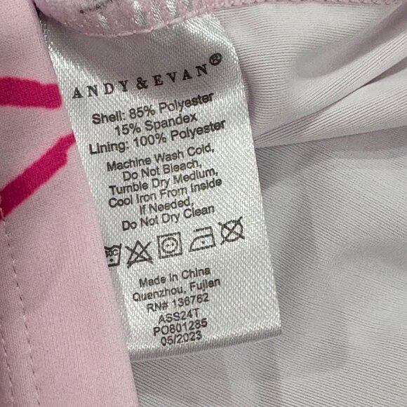 Andy & Evan Girls Flamingo Rash Guard Swim Shirt 3T Polyester Spandex Pink - Picture 4 of 5